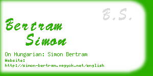 bertram simon business card
